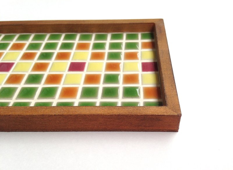 Mosaic tile tray - Small Plates & Saucers - Porcelain Multicolor