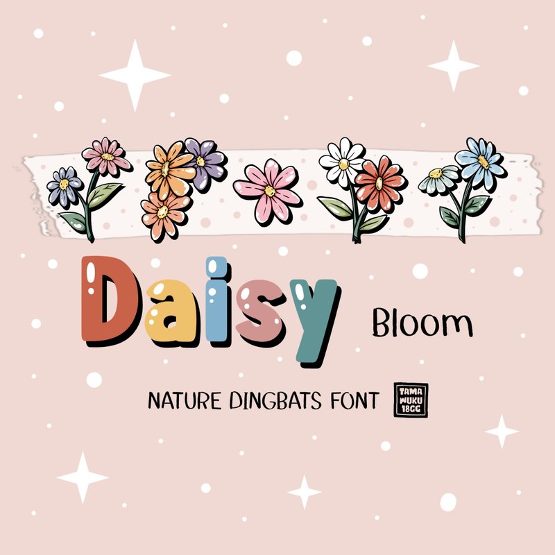 Daisy Bloom OTF Dingbats Font - 字體設計 - 其他材質 