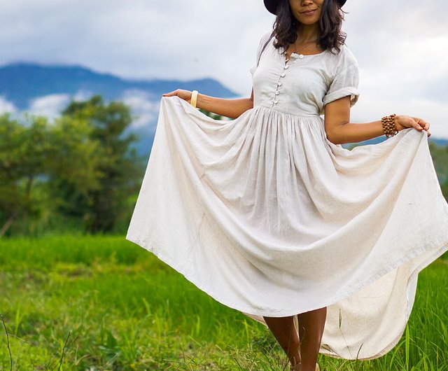 Off White Boho Dress Off White Bohemian Dress Summer Bohemian Dress Beach Boh Shop Earthernwear One Piece Dresses Pinkoi