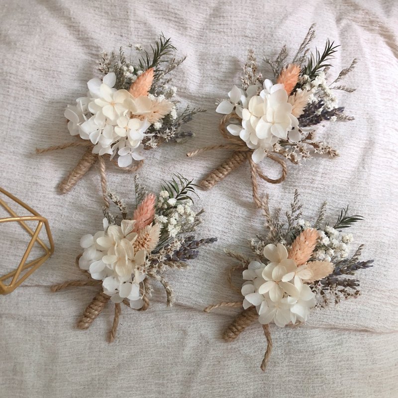 花香日和製花所 森林系胸花 自然風胸花 歐美麻繩 / 緞帶胸花 - 乾燥花/永生花 - 植物．花 