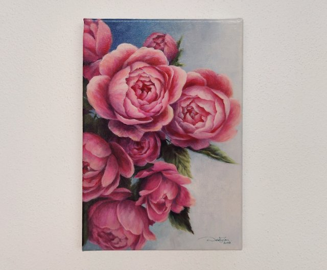 素晴らしい ひょみ 薔薇が咲く小径含め3点 M3 キャンバス アクリル画 