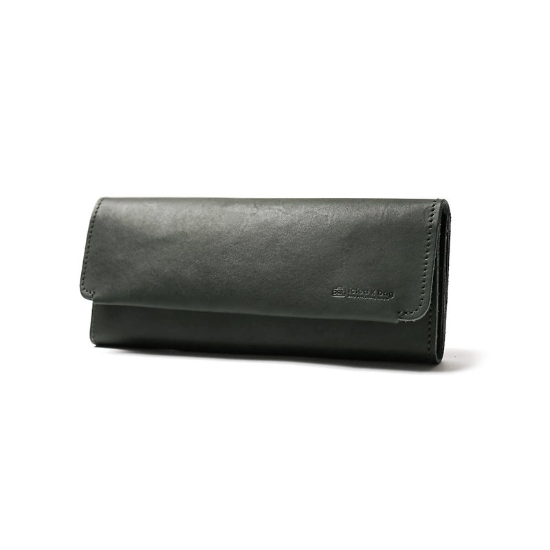 Leather functional long wallet - Wallets - Genuine Leather Orange