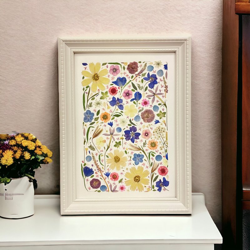 Pressed Flower Art/ flower framed/flower decorations/flower gift - Symphony - ช่อดอกไม้แห้ง - พืช/ดอกไม้ 