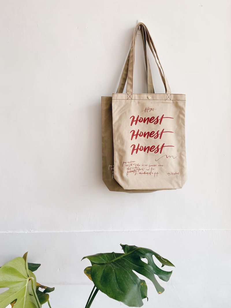 Honest Tote Bag - Handbags & Totes - Cotton & Hemp Red