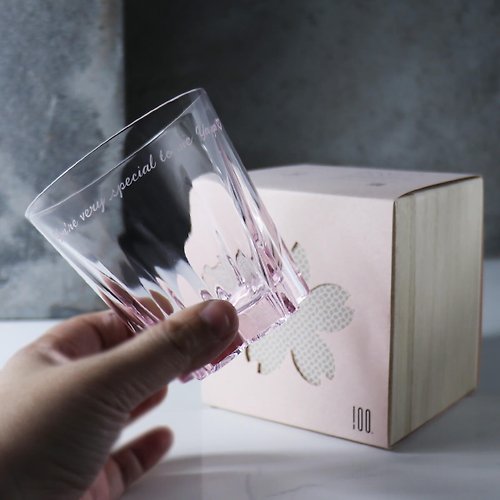 MSA玻璃雕刻 260cc【日本櫻花杯手工雕刻】Sakurasaku櫻花杯 刻字客製化禮物