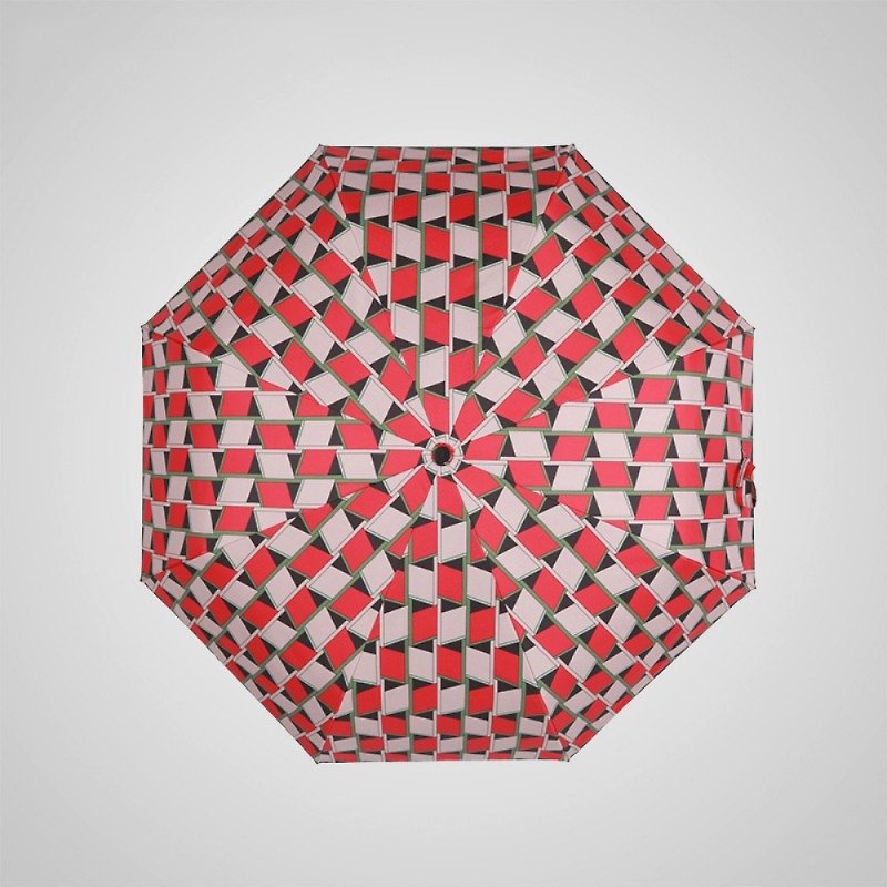 [German kobold] watermelon tile ultra-lightweight anti-UV sunscreen three-fold umbrella-watermelon red - ร่ม - วัสดุอื่นๆ 