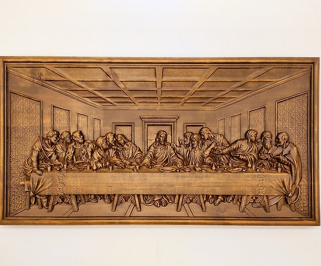 The Last Supper  carved in wood Home decor