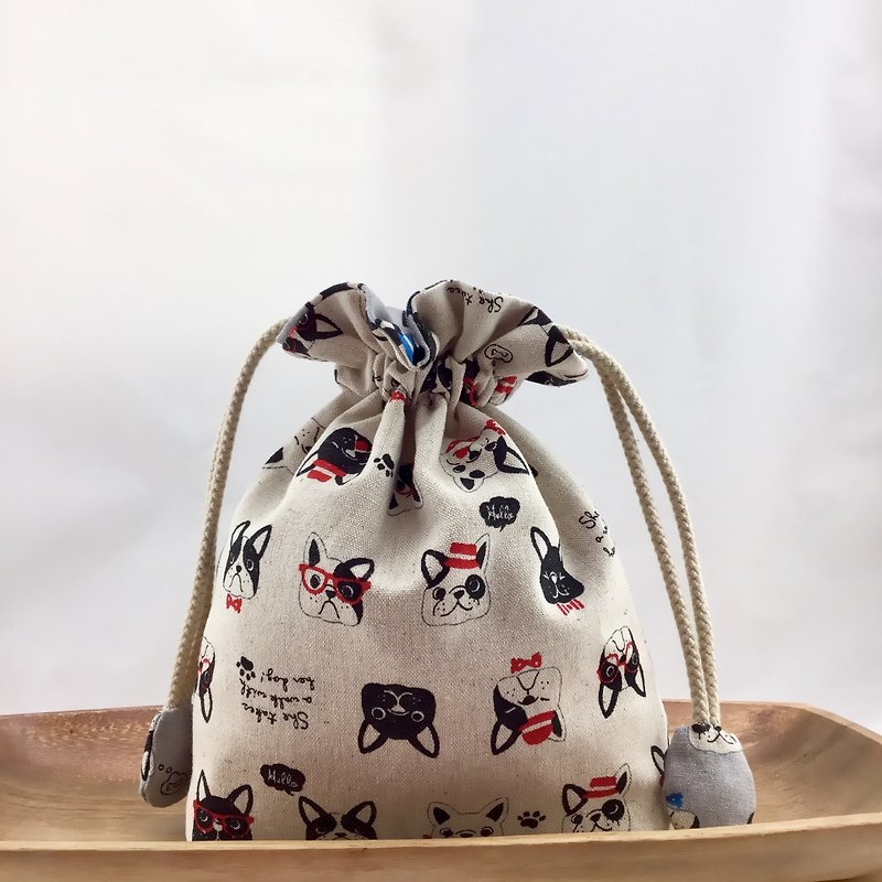 Love law 鬪 - cotton beam pocket - toys / sundries / mobile money accepted - Toiletry Bags & Pouches - Cotton & Hemp 