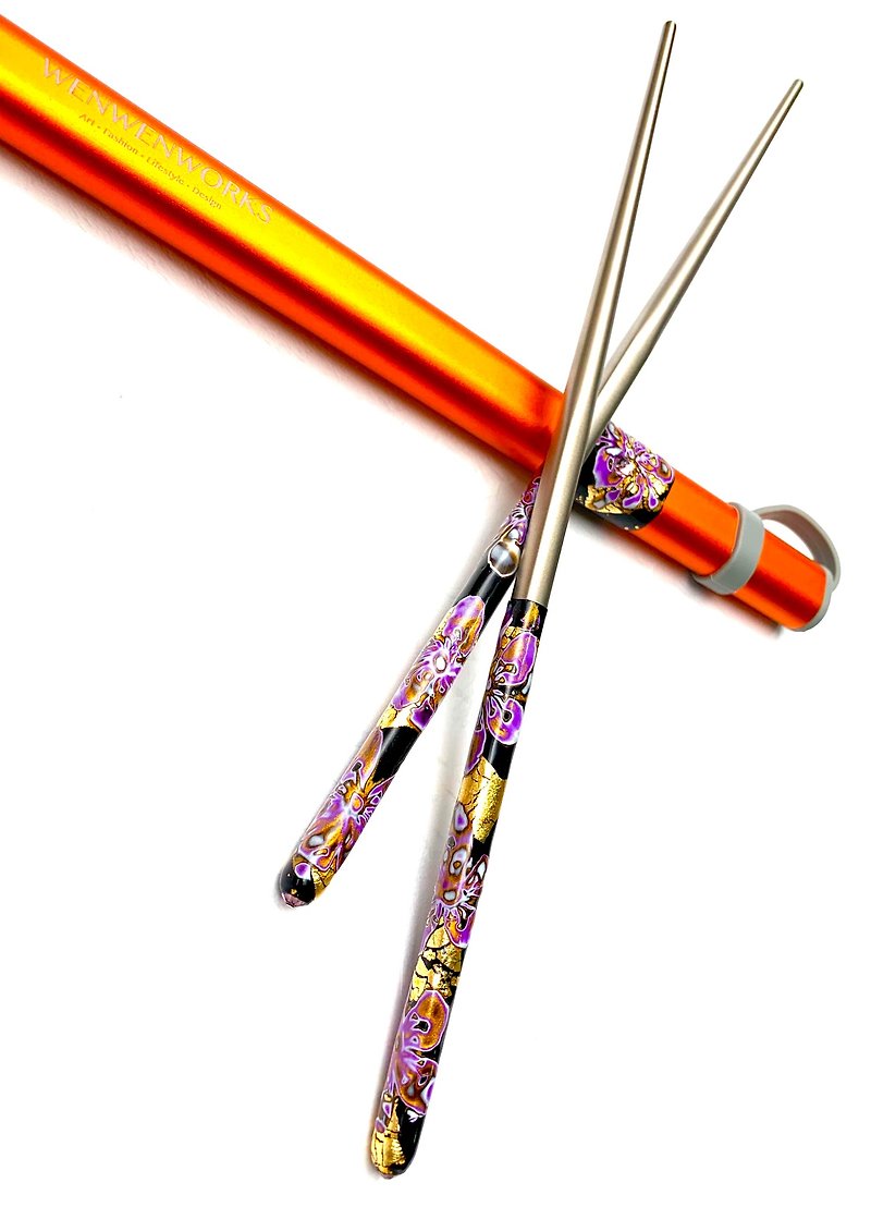 2023文博會 WENWENWORKS Titanium Chopsticks - ตะเกียบ - โลหะ สีม่วง