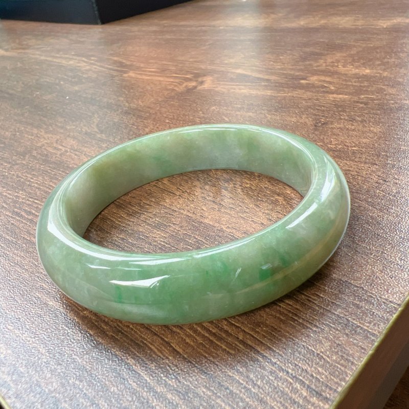 三彩翡翠手鐲 | 18.5圍 | 天然緬甸玉翡翠A貨 | 送禮 - 手鍊/手鐲 - 玉石 綠色