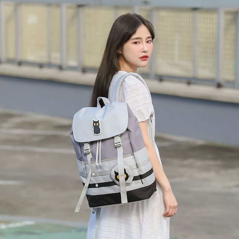 [Huang Ama Joint Series] Beam Backpack - SOCLES Style - Backpacks - Polyester Black