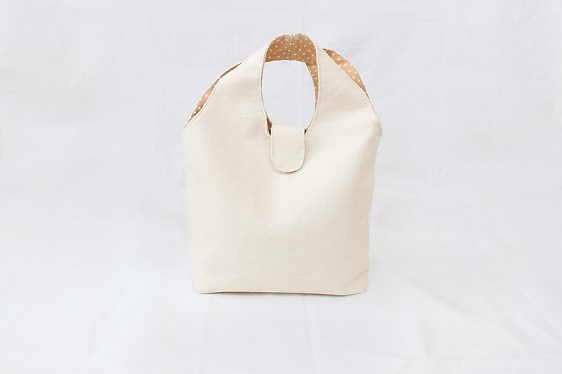 Blank plain Cikou handbag / Tote - Handbags & Totes - Cotton & Hemp White