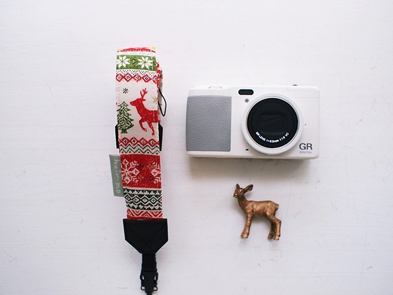 髪。クリスマスエルクカメラストラップ（携帯/カメラ） - カメラ - 紙 レッド