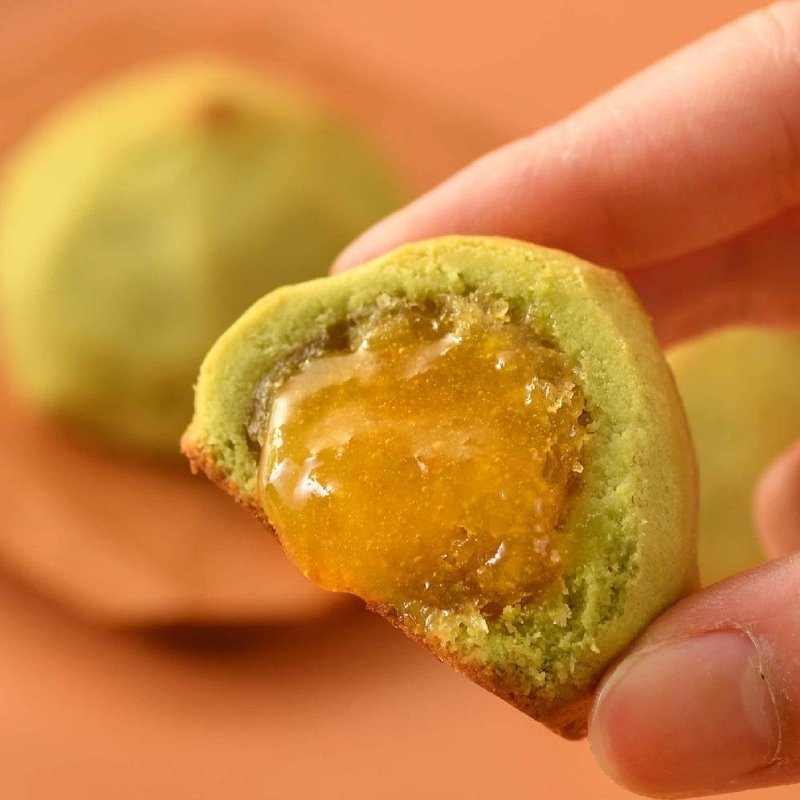 【三統】抹茶柚子流心酥 - 伴手禮 過年 中秋 端午 台灣手信 禮盒 - 零食/點心 - 新鮮食材 綠色