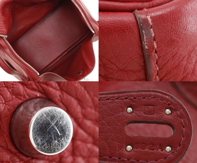 取引用 エルメス HERMES リンディ30 T刻印 ルビー シルバー金具