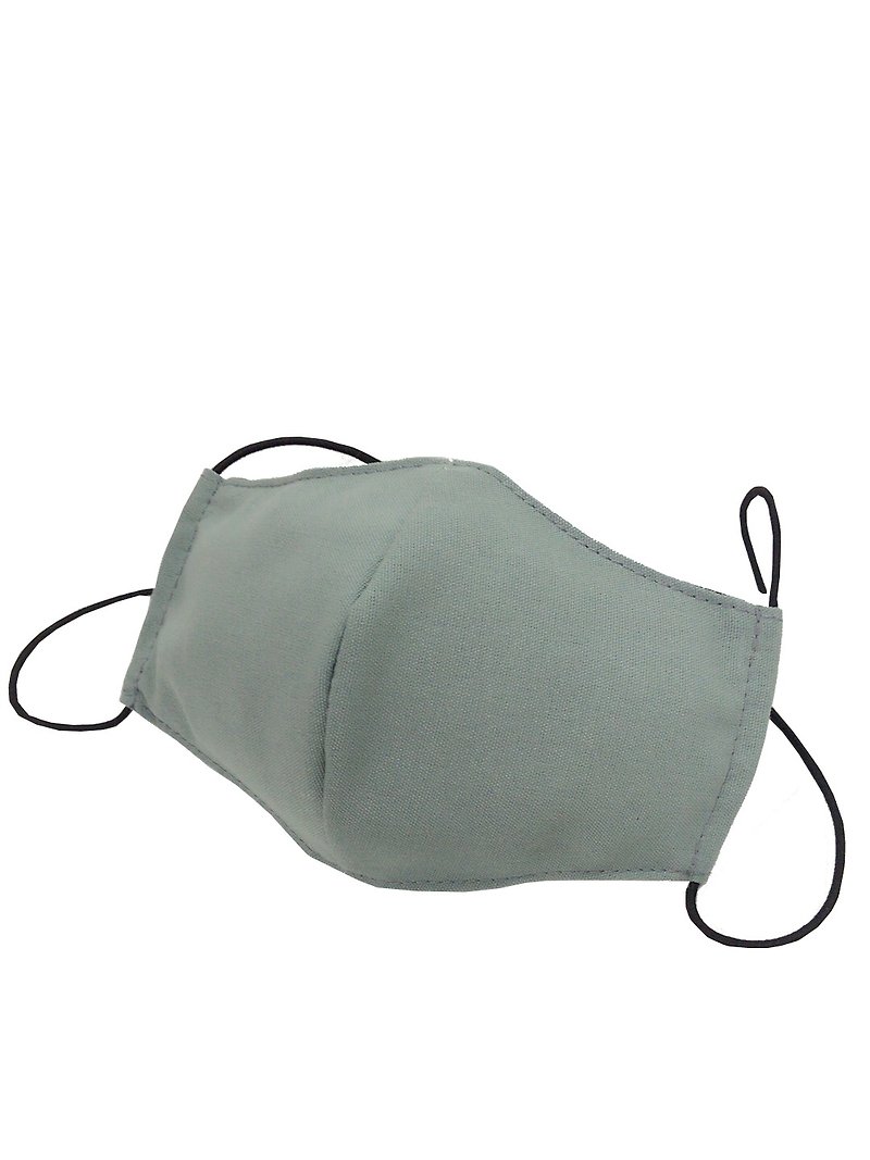 Lotus leaf green adult curved three-dimensional cloth mask cover / outer environmentally friendly gauze-breathable - หน้ากาก - ผ้าฝ้าย/ผ้าลินิน สีแดง