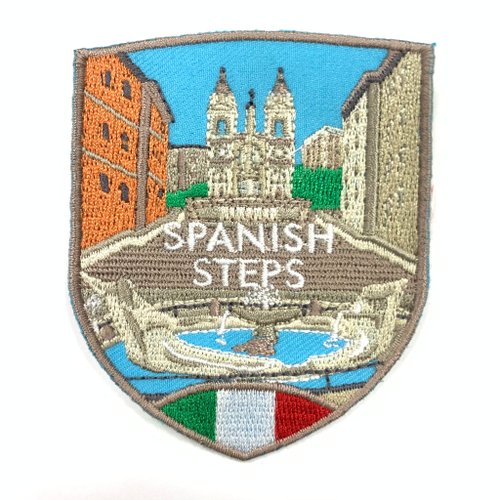 A-ONE 義大利 西班牙階梯 PATCH 刺繡布章 INS打卡地標貼布 布標 燙貼