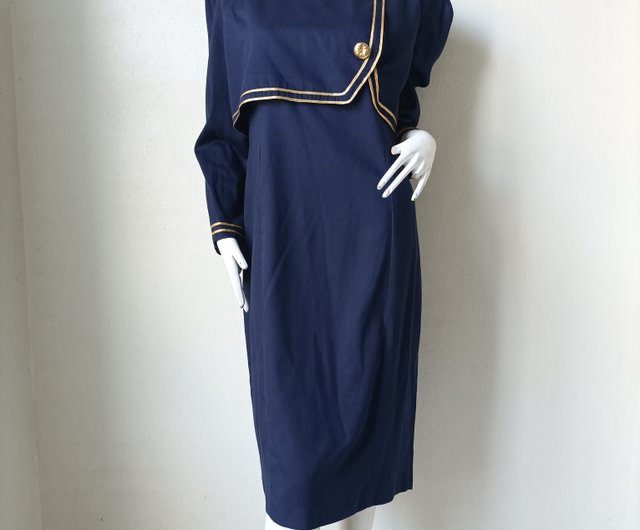 Jessica Howard Navy blue dress Size will fit M L Shop cvintageland One Piece Dresses Pinkoi