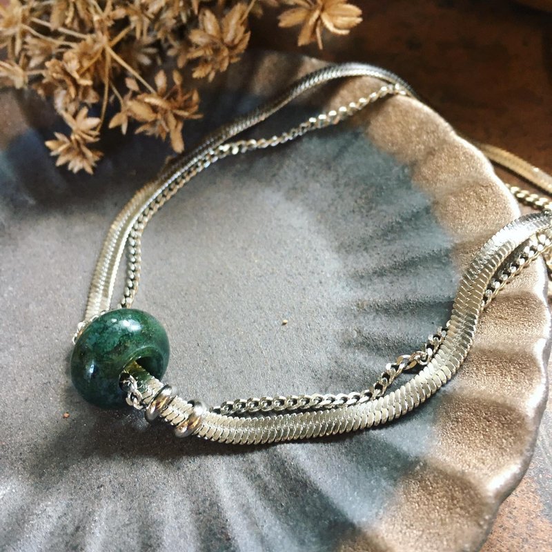 【Lost and find】simple Indian agate double layer necklace Shop Lost