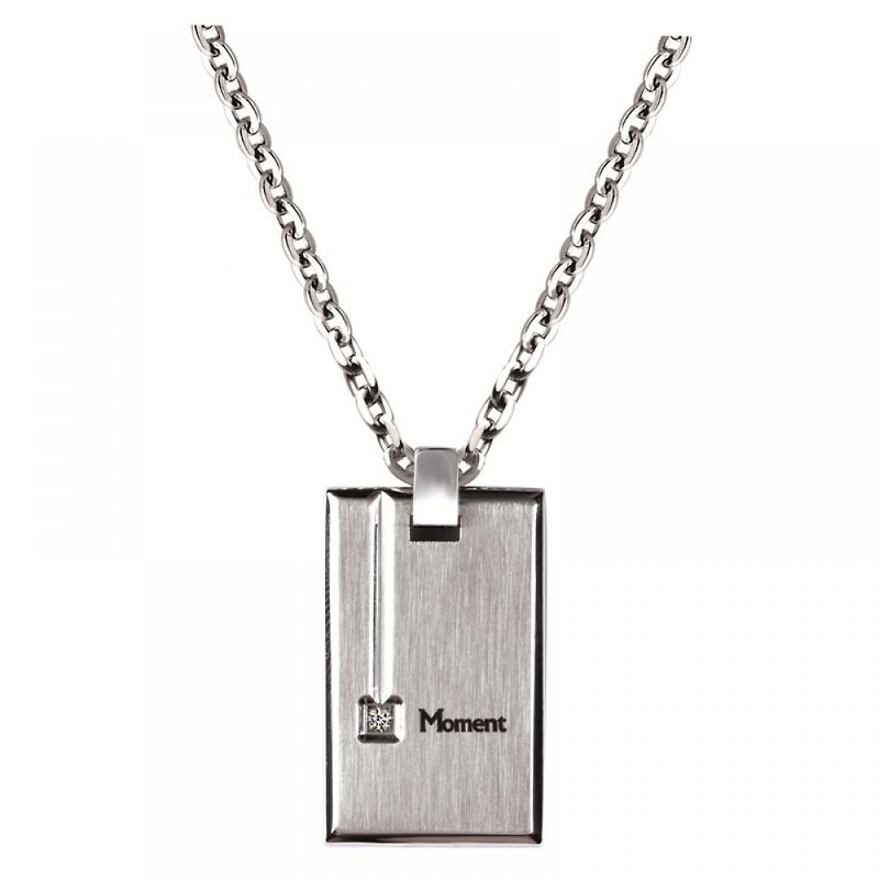 Diamond with 316L Surgical Steel Necklace Casting Jewelry for Male - Necklaces - Diamond Silver