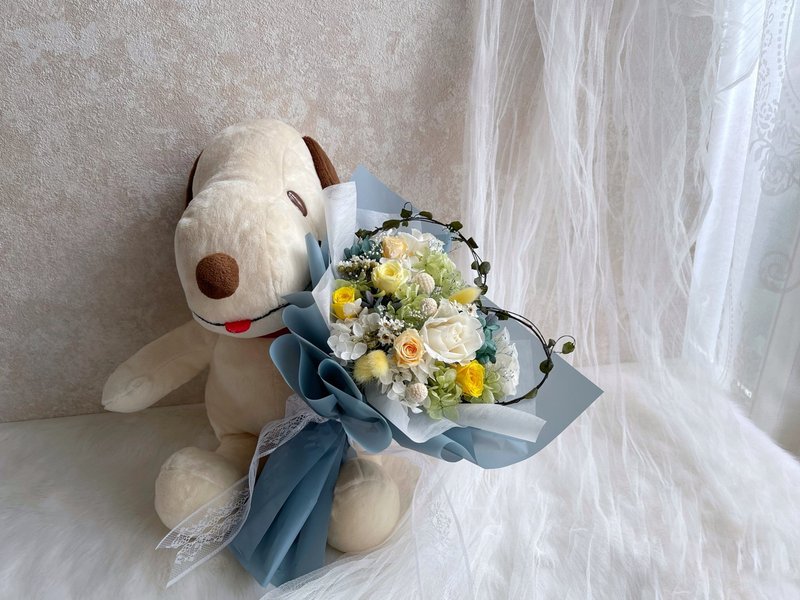 浪漫愛心花束|永生花束|花束包裝| - 乾燥花/永生花 - 植物．花 綠色