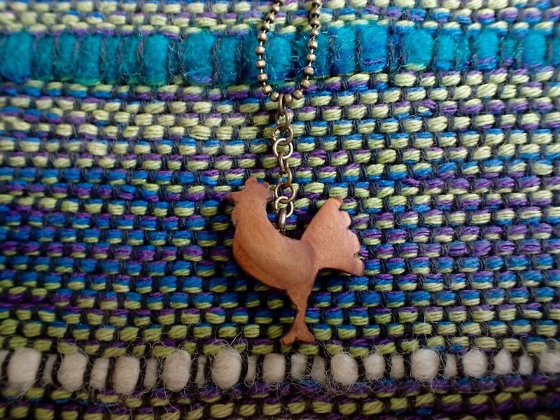 fowl necklace - สร้อยคอ - ไม้ สีนำ้ตาล