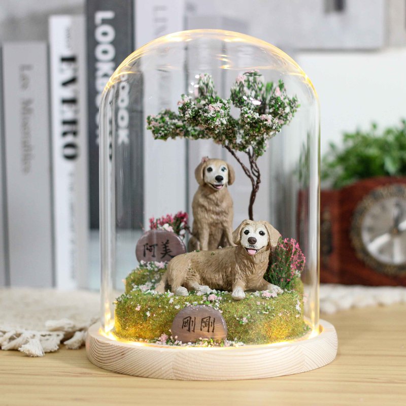 [Customized pet model] Golden retriever fur child doll commemorative accessories customized 7-8 cm - Stuffed Dolls & Figurines - Other Materials 