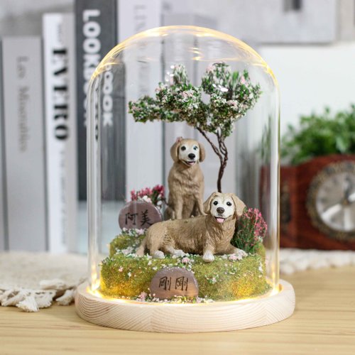 呆呆沒手作 Daidaimei 【客製寵物模型】黃金獵犬 毛小孩 公仔 紀念 配件 訂製 7-8公分