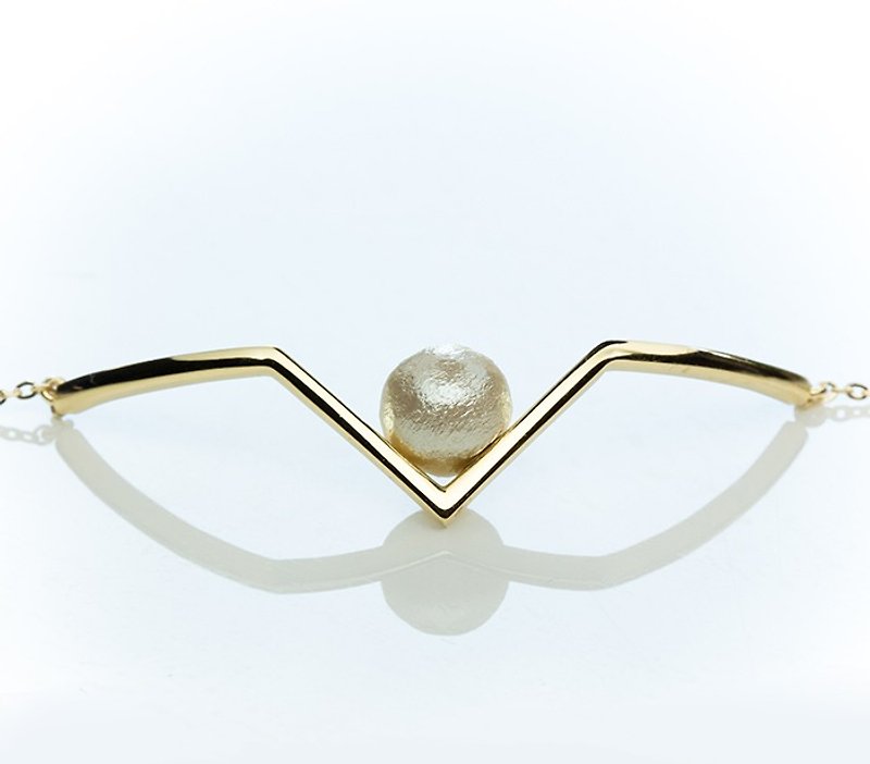 925 sterling silver cotton pearl bracelet [password series - Kismet cotton pearl bracelet] - สร้อยข้อมือ - โลหะ 