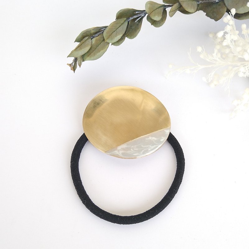 Marble color brass hair rubber - Hair Accessories - Copper & Brass Gold