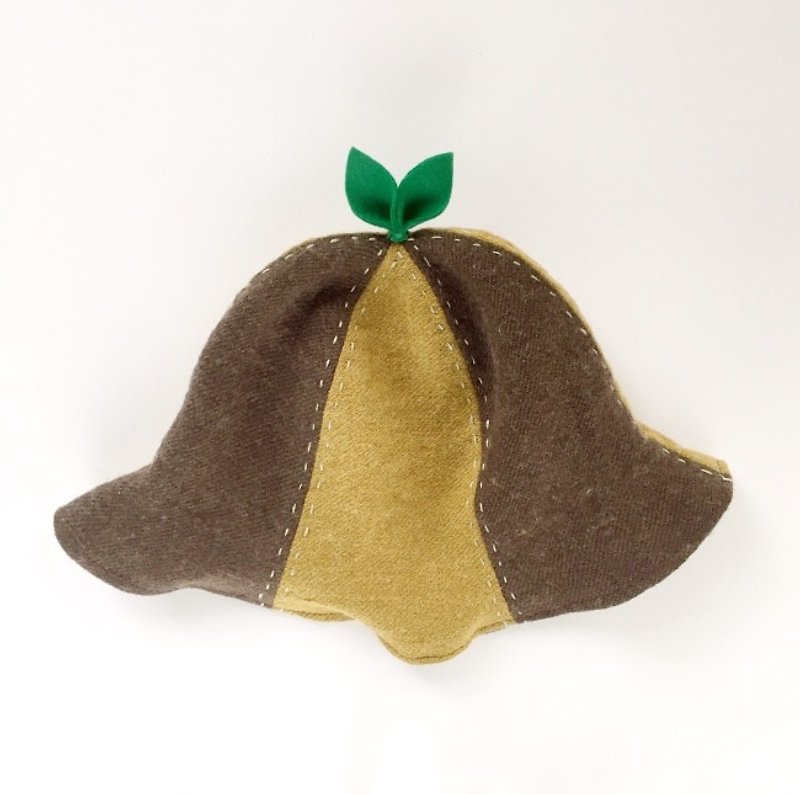 That Linen wool leaf hat mustard and soil - Bibs - Cotton & Hemp Multicolor