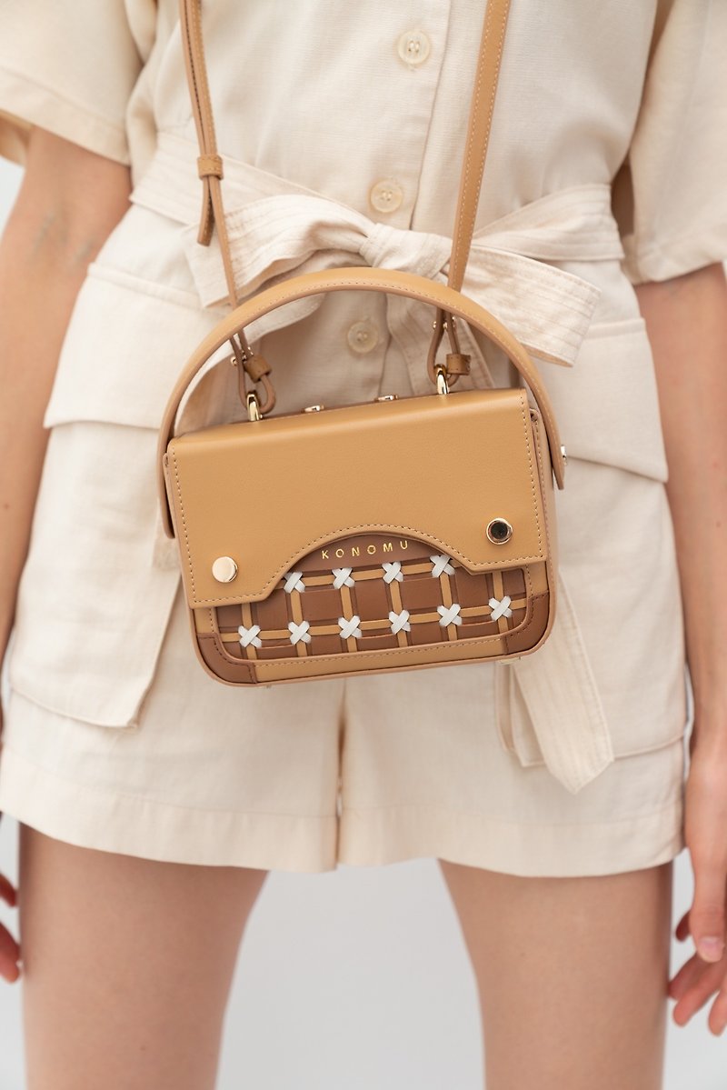 KONOMU | RAJI - Camel || Crossbody Bag || Hand Bag - Handbags & Totes - Genuine Leather Brown