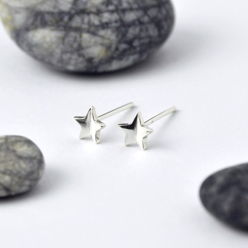 GreenRock Jewelry 映象星星耳環 925純銀
