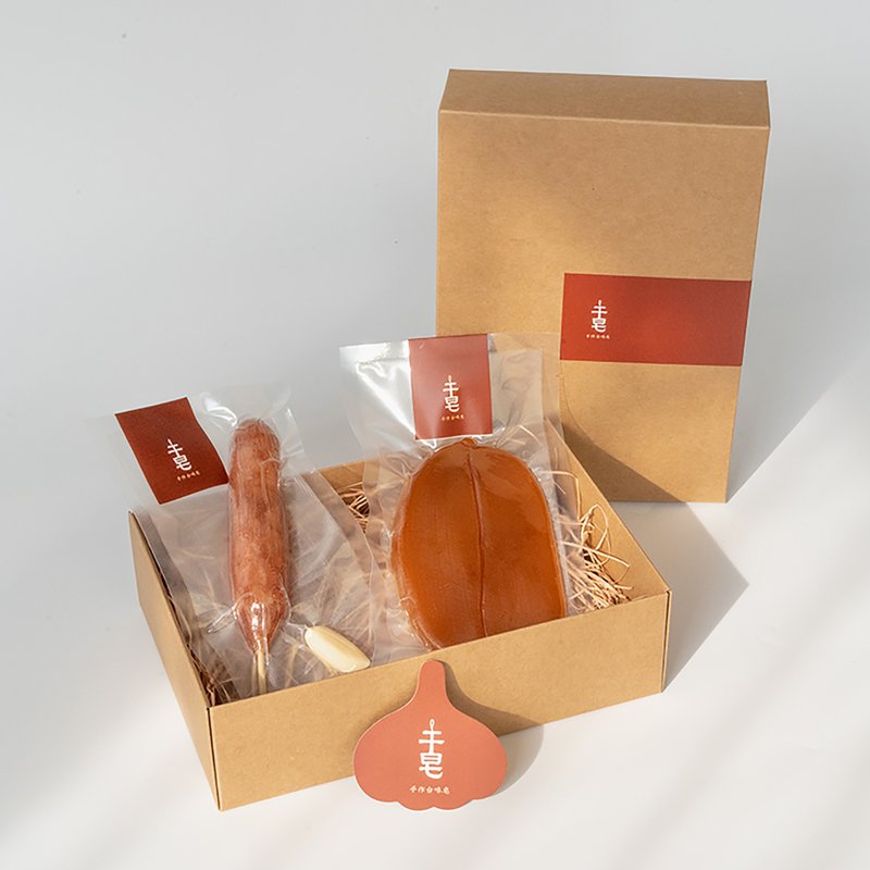 [Classic Red] Bamboo skewer sausage + mullet roe handmade soap gift box, New Year’s gift, exchange gift - Soap - Concentrate & Extracts 