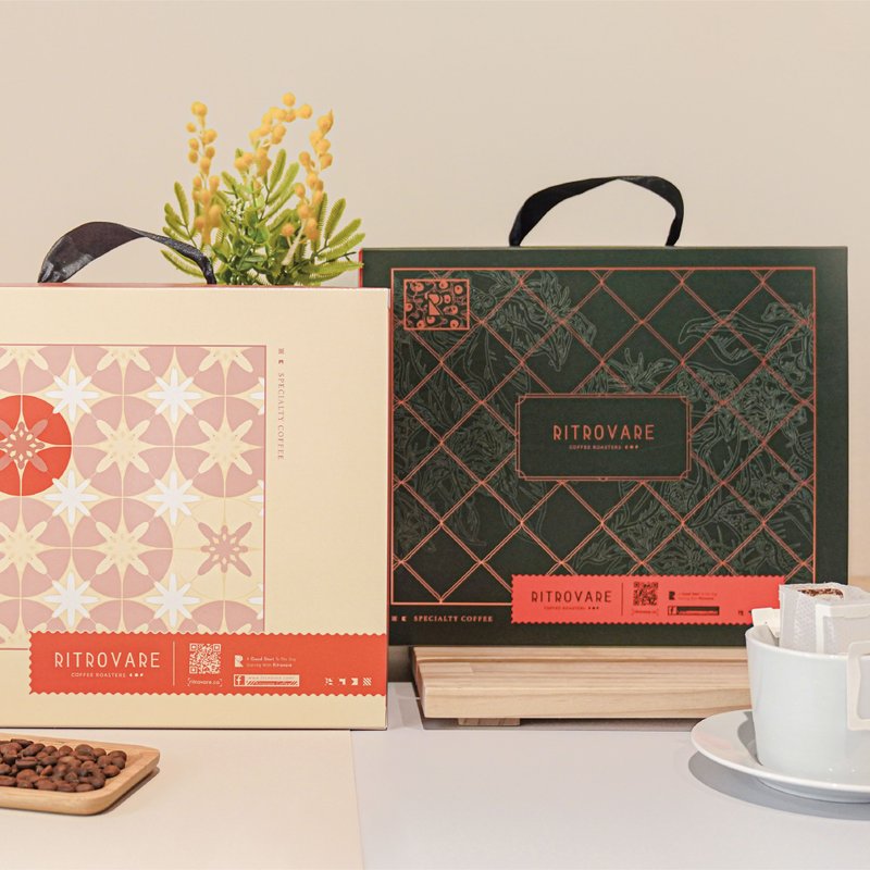 [Good art comes in pairs・50% off for two pieces] Premium filter hanging coffee gift box-Geisha 20 pieces - กาแฟ - อาหารสด สีส้ม