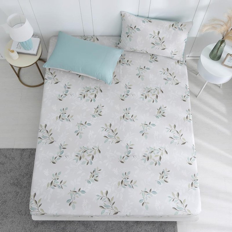 Hongyu 300 weave American cotton bed bag pillowcase set Camilla (single/double/extra large/extra large) - เครื่องนอน - ผ้าฝ้าย/ผ้าลินิน สีเทา