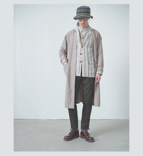 Linen Stripe Suit jacket Retro tailoring French linen washed striped suit  jacket