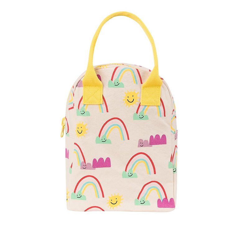 Canadian Fluf Organic Cotton Zipper Handbag--Little Rainbow Gift - Handbags & Totes - Cotton & Hemp Multicolor