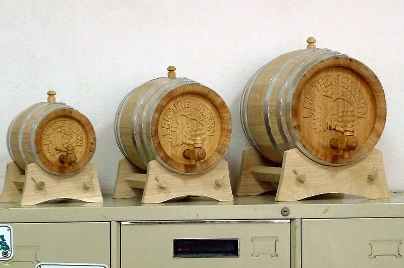 Ageing Barrel Lanting Oak Barrel - แก้วไวน์ - ไม้ 