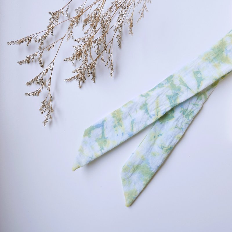 Tie dye/handmade/Headband [seaweed] - Hair Accessories - Cotton & Hemp Green