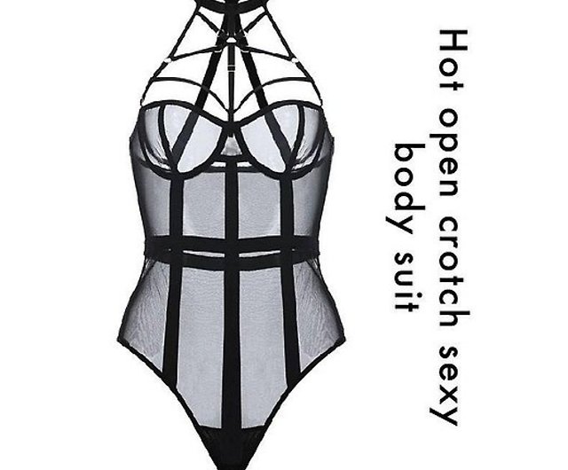 Sexy lace bodysui black and white - Shop Queensybra Loungewear & Sleepwear  - Pinkoi