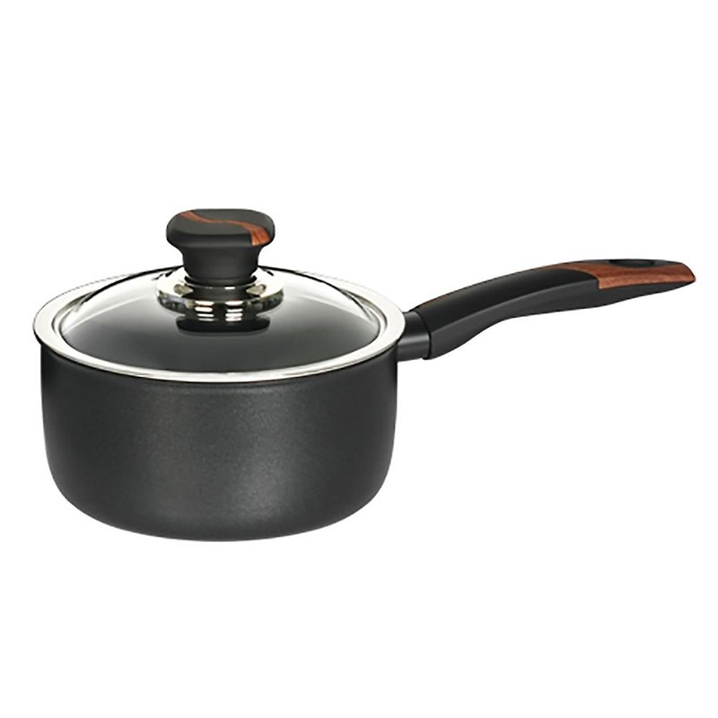 THE LOEL Korean wear-resistant single-handled soup pot 18cm-with glass lid - Cookware - Other Materials 