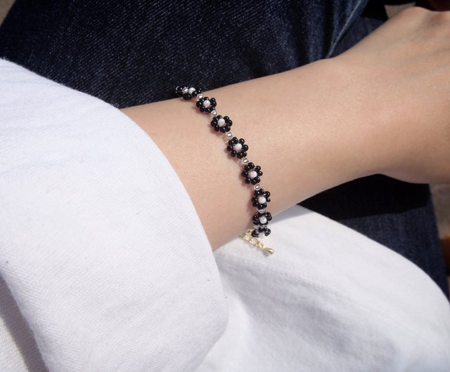 ビーズブレスレット お花 【 V 】 チェーン金具 - ショップ ビーズブレスレット お花 【 V 】 チェーン金具 - ショップ