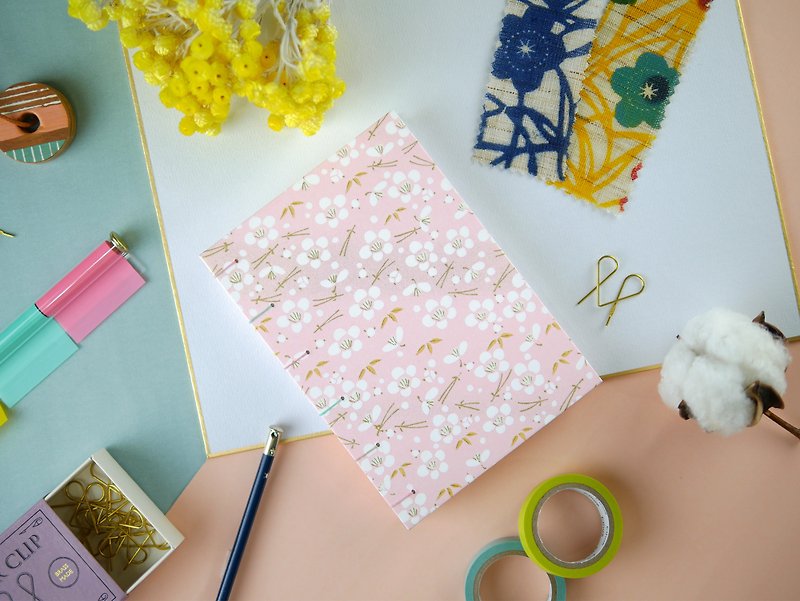 Sakura Powder - A5 manual notebook / PDA / diary / photo album / log / gift - Notebooks & Journals - Paper Pink