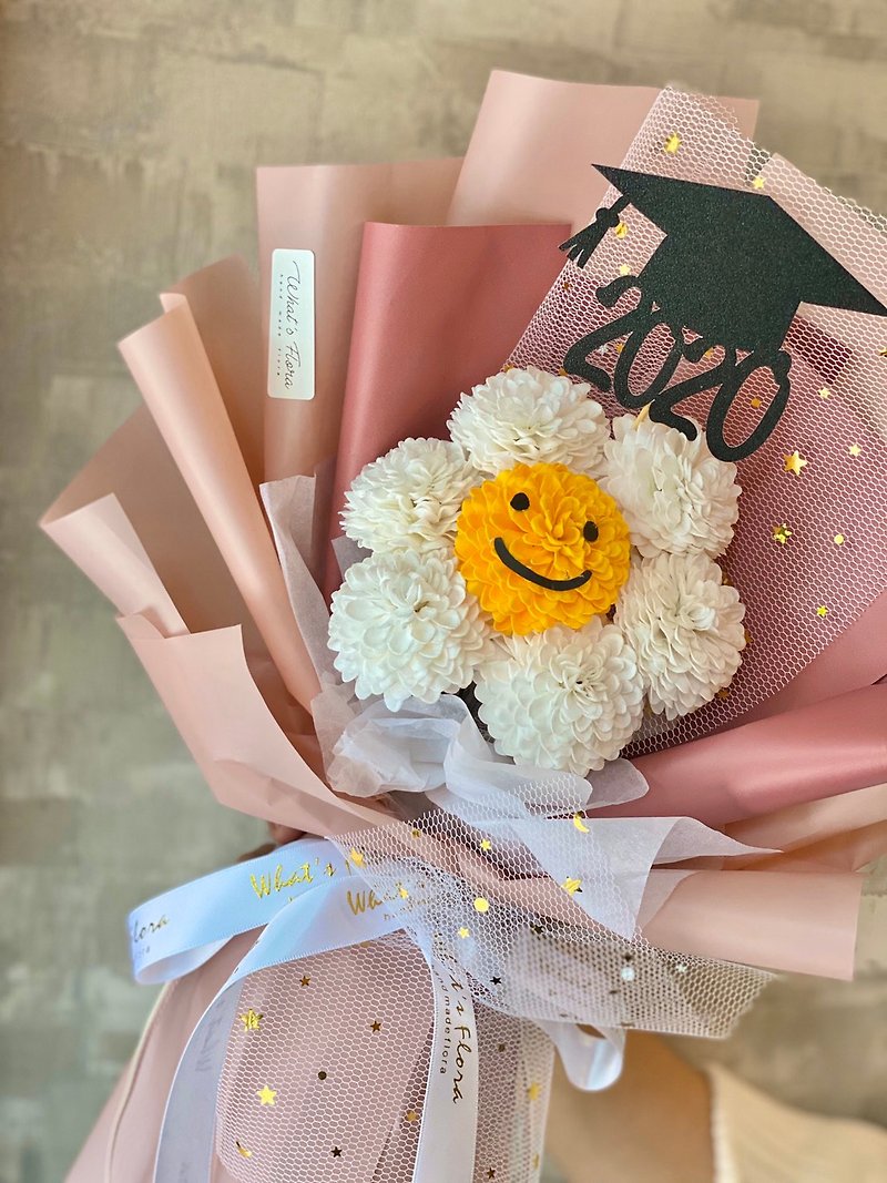 2022畢業花束 微笑向日葵 畢業快樂 - 擺飾/家飾品 - 植物．花 紅色