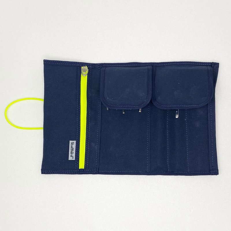 Tri-fold pen case, large capacity type - Pencil Cases - Cotton & Hemp Blue