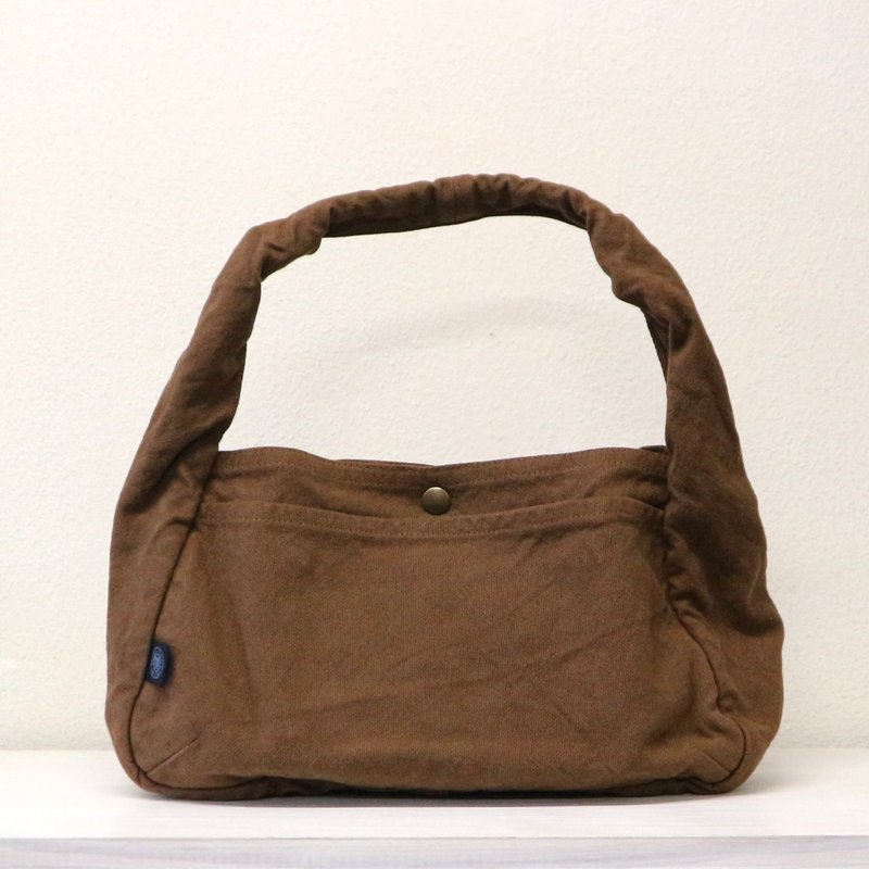 Plain Shoulder Bag [2024 Autumn/Winter Limited Color: Chocolate] (VC-31) - กระเป๋าแมสเซนเจอร์ - ผ้าฝ้าย/ผ้าลินิน สีนำ้ตาล