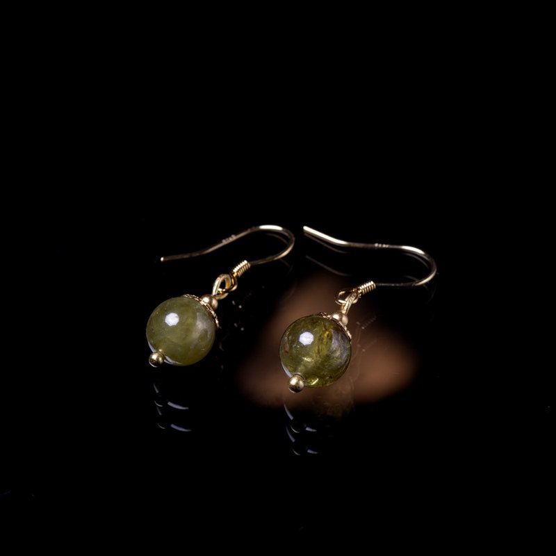 Small Elegant Series l Tsavorite Hook Earrings E0006 - ต่างหู - เครื่องเพชรพลอย 