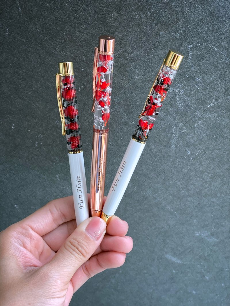 浮游花筆 不凋花 客製化禮物 工商贈禮 婚禮小物 畢業禮 謝師禮 - 乾燥花/永生花 - 植物．花 多色
