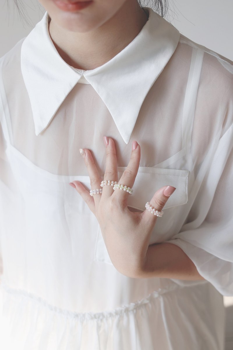 temperament small pearl ring - แหวนทั่วไป - วัสดุอื่นๆ หลากหลายสี